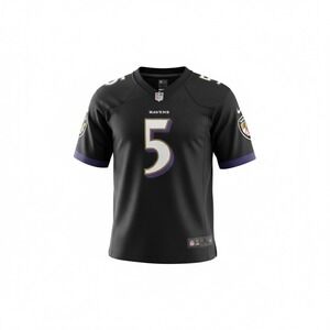 Nike On Field Baltimore‎ Ravens Joe Flacco Jersey Youth Large 10/12 Black #5 NFL